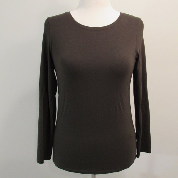 Chicos Touch Of Cool L/S Layering Tee Primordial Forest Green Size 0 (Small) - Picture 5 of 12